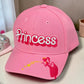 Floral Princess Baseball Cap | Embroidered Crown Toddler Youth Hat