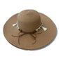 Boho Wide Brim Sun Hat with Shell Tassels | Beach Straw Vacation Accessory