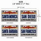 Embroidered California License Plate Patch – Santa Monica, San Diego, San Francisco, Barbara (Iron-On)