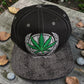 Cannabis Leaf 3D Embroidered Snapback Hat, Weed Leaf Flat Bill Cap, Marijuana Streetwear Hat, Adjustable Hip Hop Hat, Unisex Graphic Cap