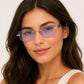 Luxury Rimless Rectangle Sunglasses | Gold Metal Frame | UV400 Fashion Shades for Men & Women