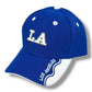 Kids Los Angeles Embroidered Snapback Cap | Youth Baseball Hat, Purple Yellow