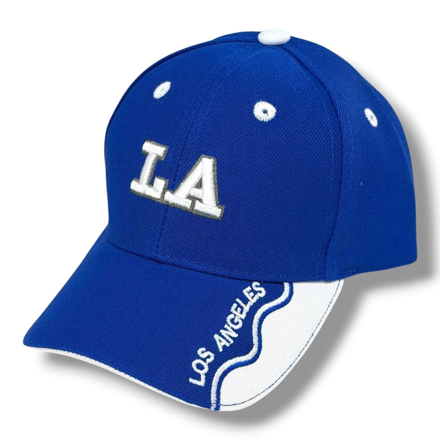 Kids Los Angeles Embroidered Snapback Cap | Youth Baseball Hat, Purple Yellow
