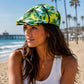 Palm Tree Print Flat Cap | Vintage Ivy Hat | Adjustable Unisex Cap