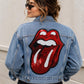 Rolling Stones Tongue Sequin Patch