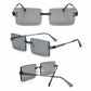 Retro Rimless Rectangle Sunglasses | Y2K Frameless Shades (UV400)