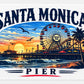Santa Monica Pier Heat Transfer Decal – Vintage California Sunset Iron-On Transfer