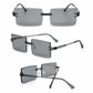 Retro Rimless Rectangle Sunglasses | Y2K Frameless Fashion Shades (UV400)