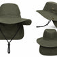 Wide Brim Boonie Hat with Neck Flap | UPF 50+ Sun Protection, Adjustable Chin Strap