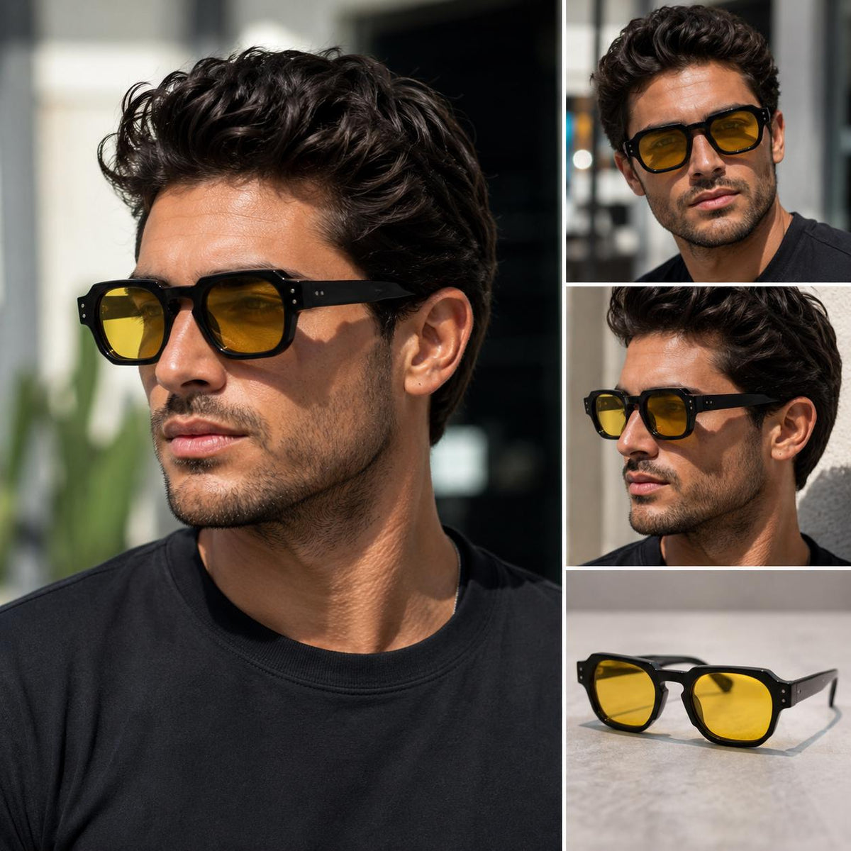 Retro Square Sunglasses | UV400 Geometric Eyewear, Unisex Designer Style