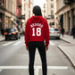 BeGood 18 Cropped Hoodie | Oversized Varsity Back Print Sweatshirt | Streetwear Pull