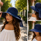 Women's Wide Brim Sun Hat with Bow – UV Protection Summer Beach Hat