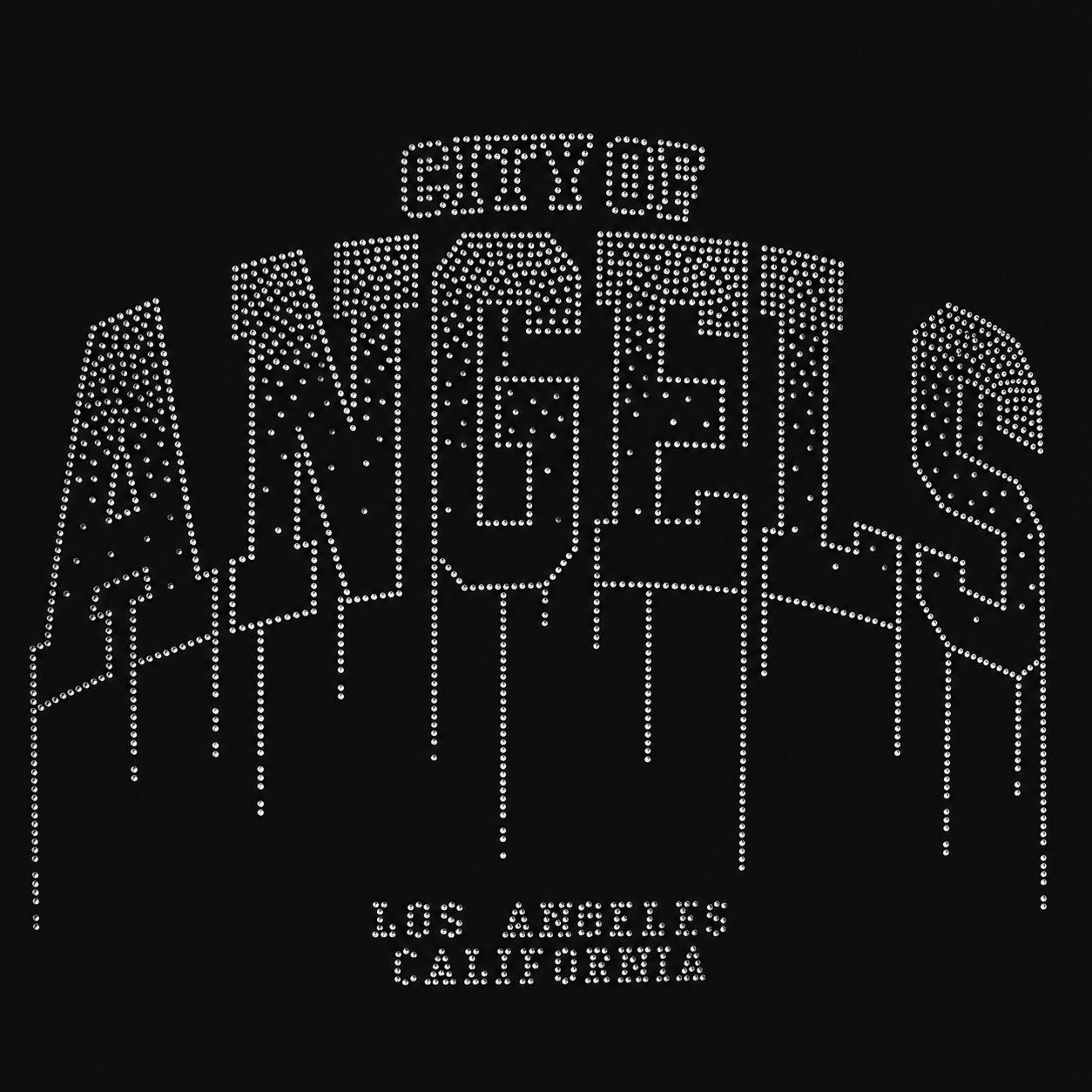 City of Angels Rhinestone Heat Transfer | Varsity Drip LA Crystal Decal