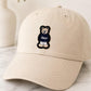 Bear Embroidered Patch – Teddy Bear Iron On Patch, Navy Blue or Red Sweater, Hat Jacket Backpack Bag Clothing Applique