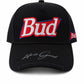 Bud Embroidered Snapback Hat | Black Trucker Baseball Cap