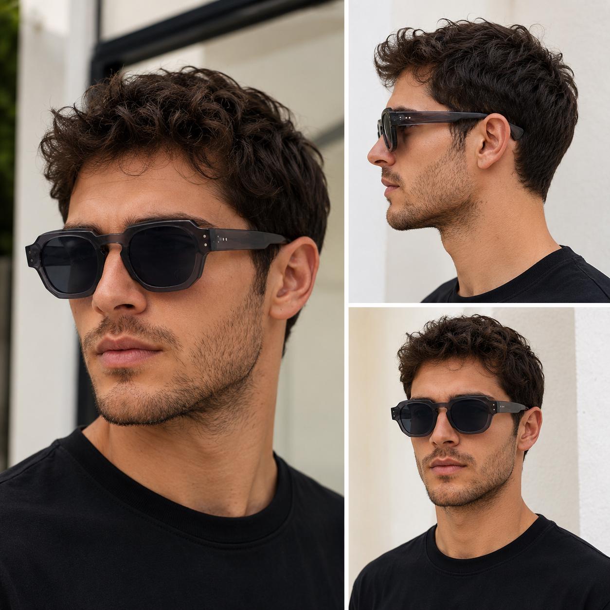 Retro Square Sunglasses | UV400 Geometric Eyewear, Unisex Designer Style