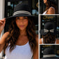 Women's Wide Brim Straw Sun Hat with Back Bow – Foldable UV Protection Beach Hat