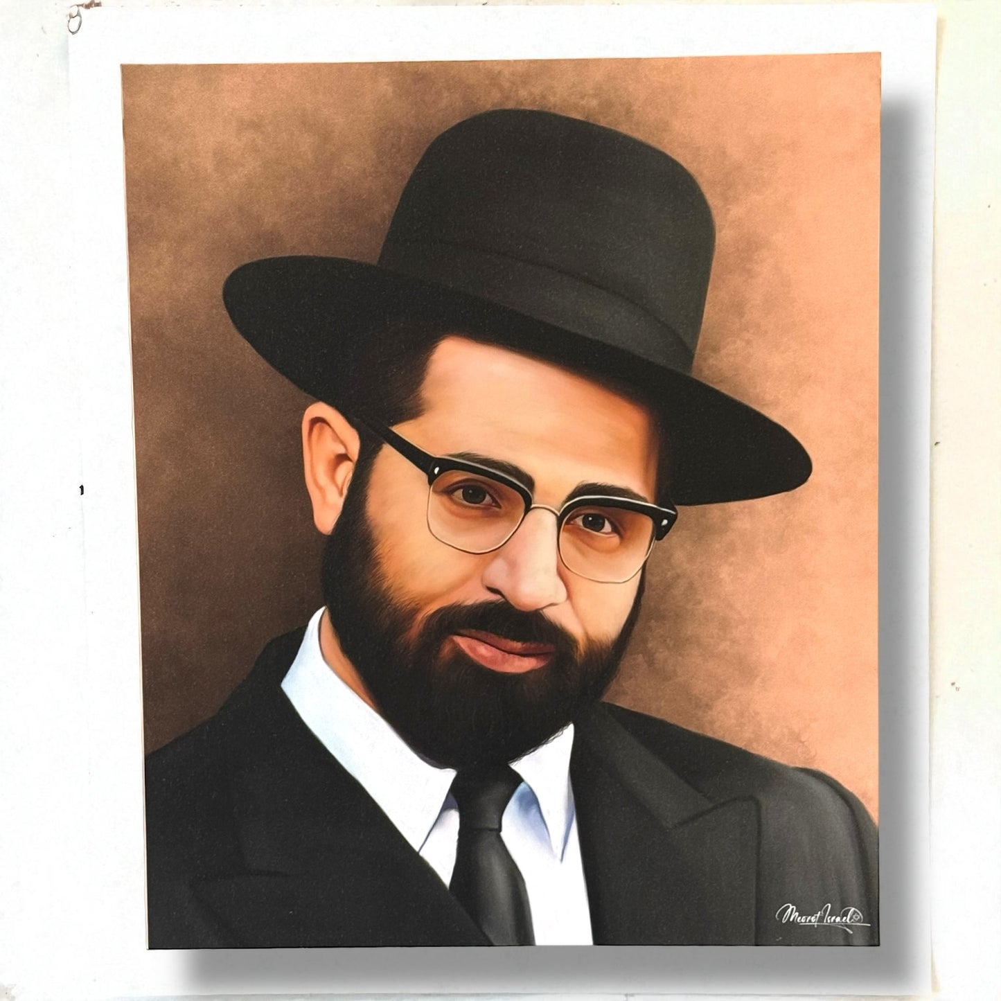 Rav Ovadia Yosef Canvas Print — 16×24” Gallery-Wrapped Sephardic Torah Wall Art