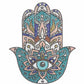 Rhinestone Hamsa Hand Heat Transfer | Evil Eye Crystal Applique (9.5"x12")