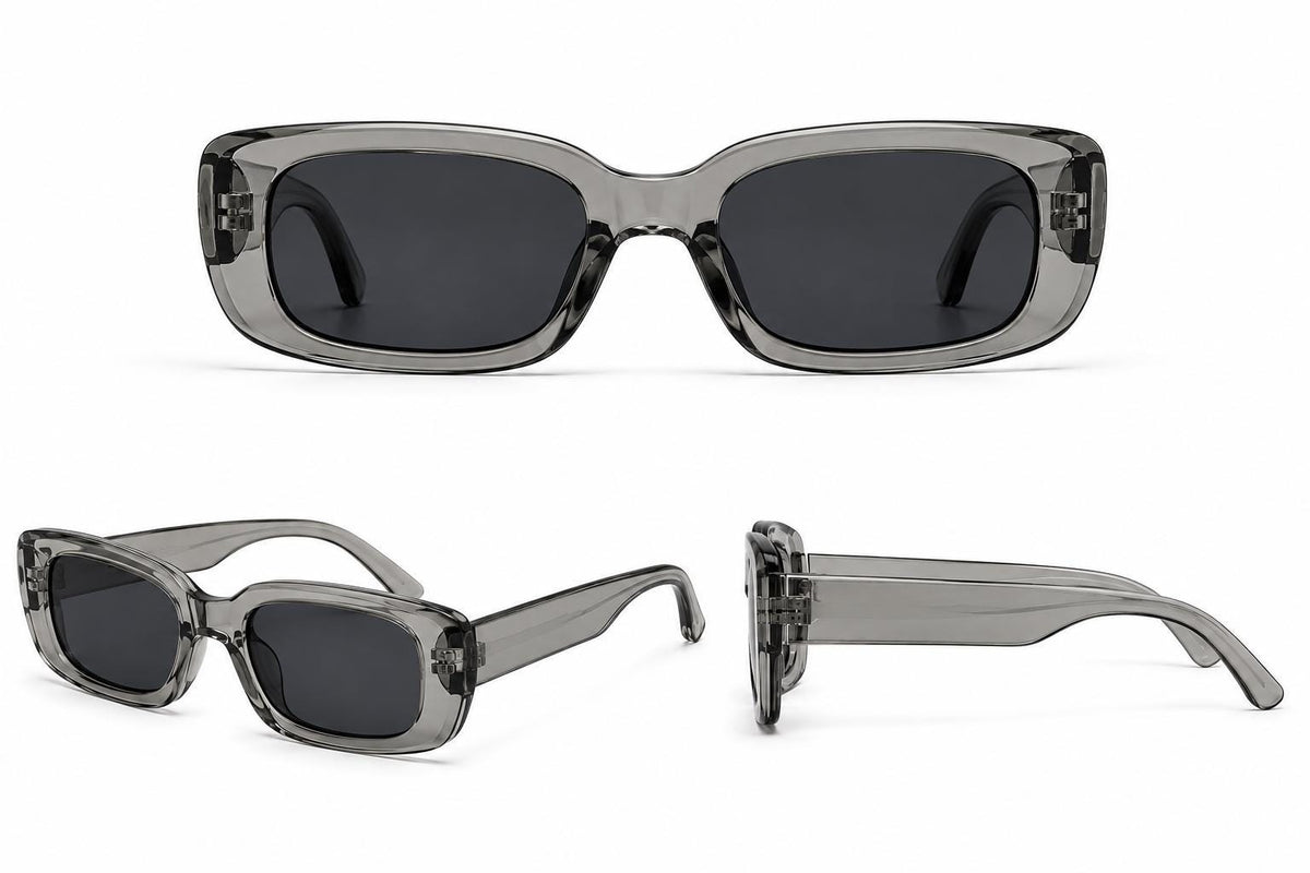 Retro Rectangle Sunglasses | Vintage Thick Frame UV400 Shades | Unisex Fashion Eyewear