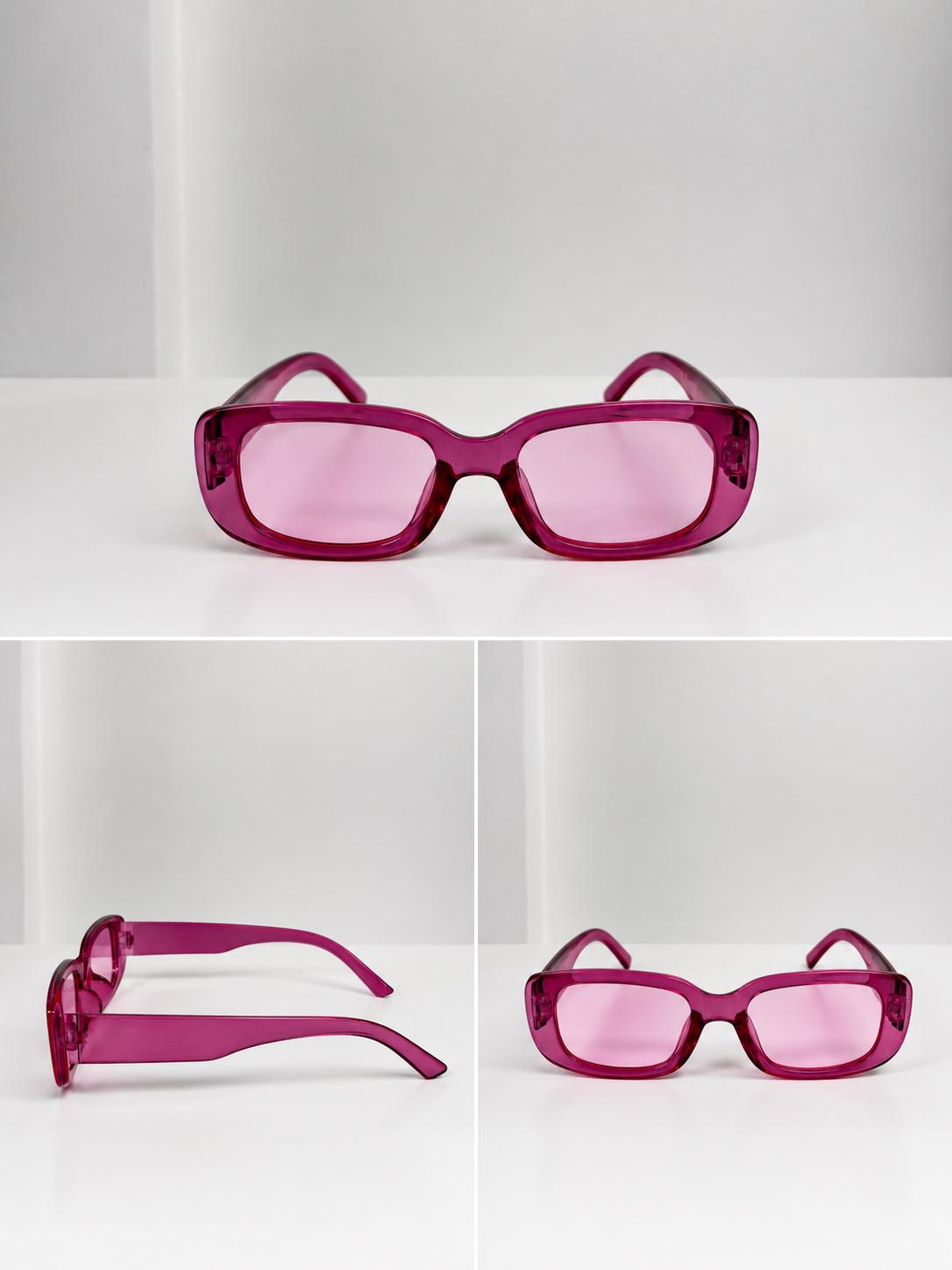 Retro Rectangle Sunglasses | Vintage Thick Frame UV400 Shades | Unisex Fashion Eyewear