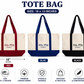 Ella Judaica Premium Canvas Tote Bag – 18” x 13” Reusable Shoulder Bag with Front Pocket