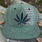 Cannabis Leaf 3D Embroidered Snapback Hat, Weed Leaf Flat Bill Cap, Marijuana Streetwear Hat, Adjustable Hip Hop Hat, Unisex Graphic Cap