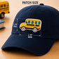 School Bus Embroidered Patch – Yellow Back to School Iron-On / Sew-On Applique