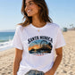 Santa Monica Pier Vintage Graphic T-Shirt | California Beach Sunset Tee | Los Angeles Souvenir Shirt