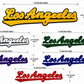 Los Angeles Chenille Varsity Patch – Script Iron-On Applique for Apparel