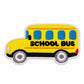 School Bus Embroidered Patch – Yellow Back to School Iron-On / Sew-On Applique