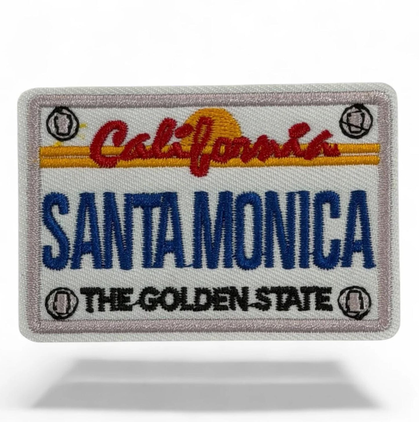 Embroidered California License Plate Patch – Santa Monica, San Diego, San Francisco, Barbara (Iron-On)