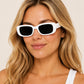 Retro Rectangle Sunglasses | Vintage Thick Frame UV400 Shades | Unisex Fashion Eyewear