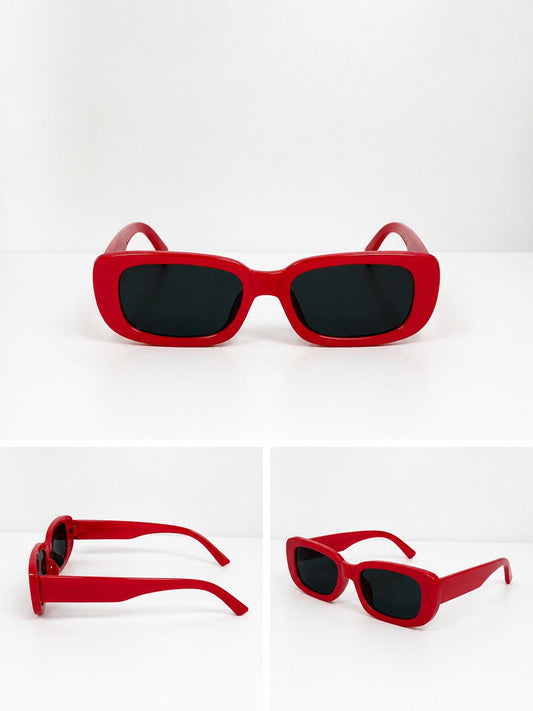 Retro Rectangle Sunglasses | Vintage Thick Frame UV400 Shades | Unisex Fashion Eyewear