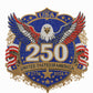 USA 250th Anniversary Eagle Rhinestone Heat Transfer | Patriotic Iron-On Decal