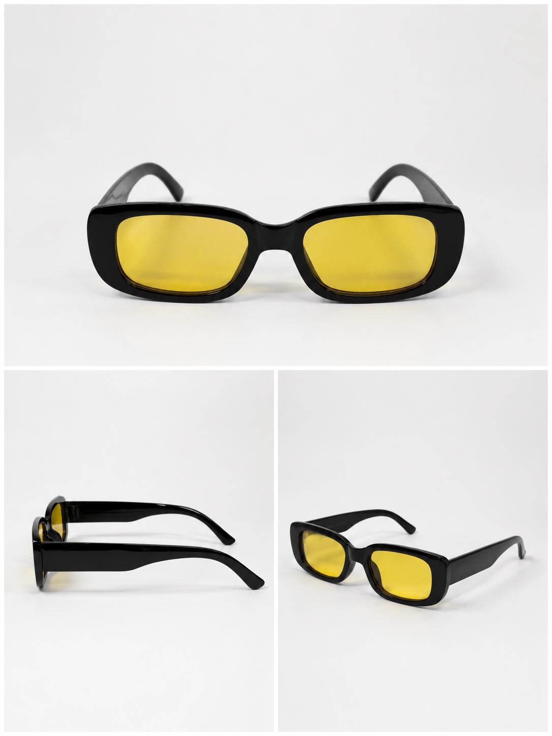 Retro Rectangle Sunglasses | Vintage Thick Frame UV400 Shades | Unisex Fashion Eyewear