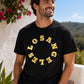 Los Angeles Circular Gold Graphic T-Shirt | Black Unisex LA Tee