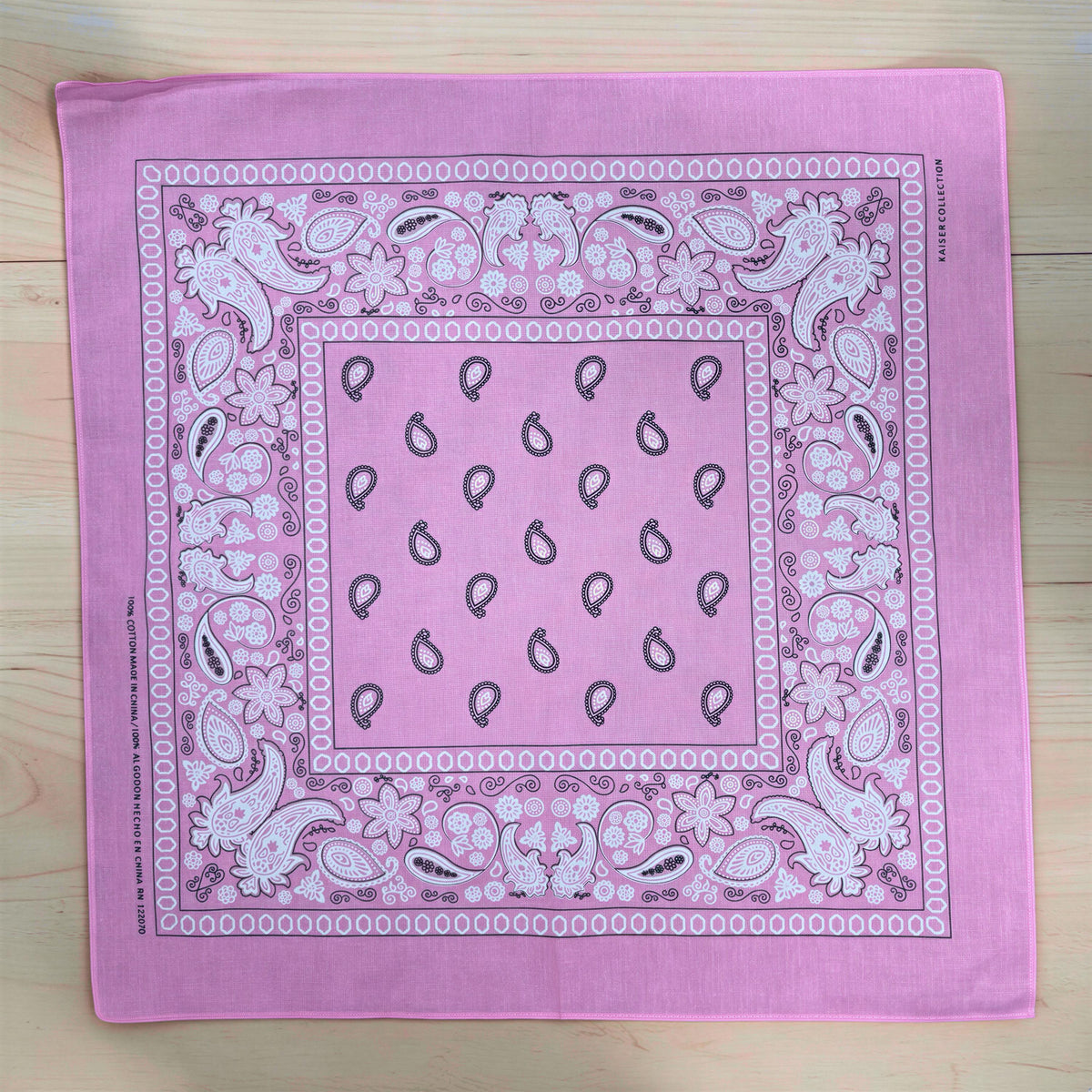 22x22 Cotton Paisley Bandana | Large Western Head Scarf, Neck Scarf