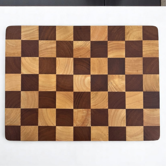 Solid Wood End Grain Challah & Cutting Board 16 x 12 x 1”– Premium Handcrafted