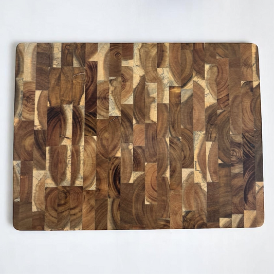 Solid Wood End Grain Challah & Cutting Board 16 x 12 x 1”– Premium Handcrafted