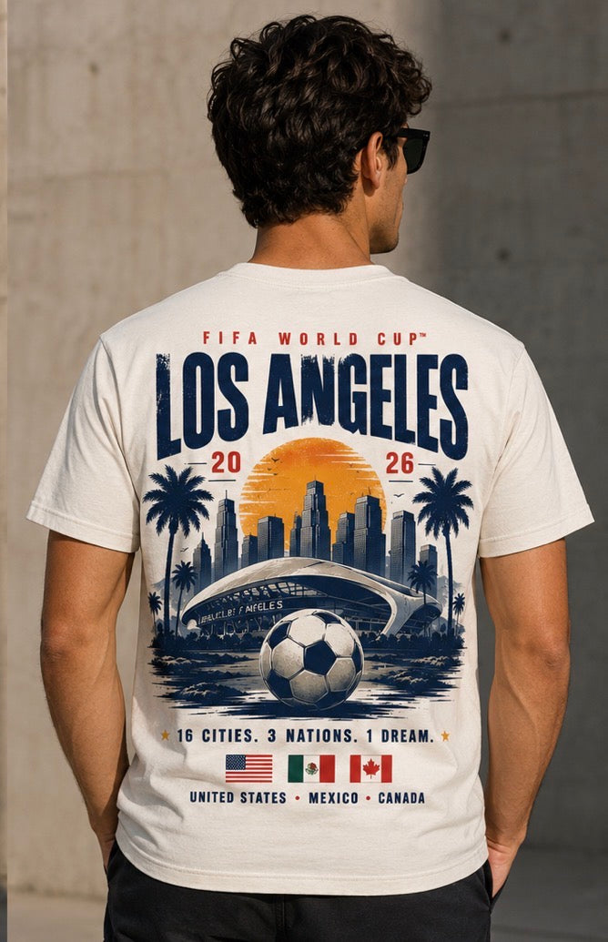 2026 Los Angeles World Cup Heavyweight Oversized T-Shirt | 8 oz Premium Tshirts