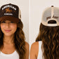 American Cowgirl Trucker Hat | Embroidered Western Mesh Snapback | Yee Haw Rodeo Cap