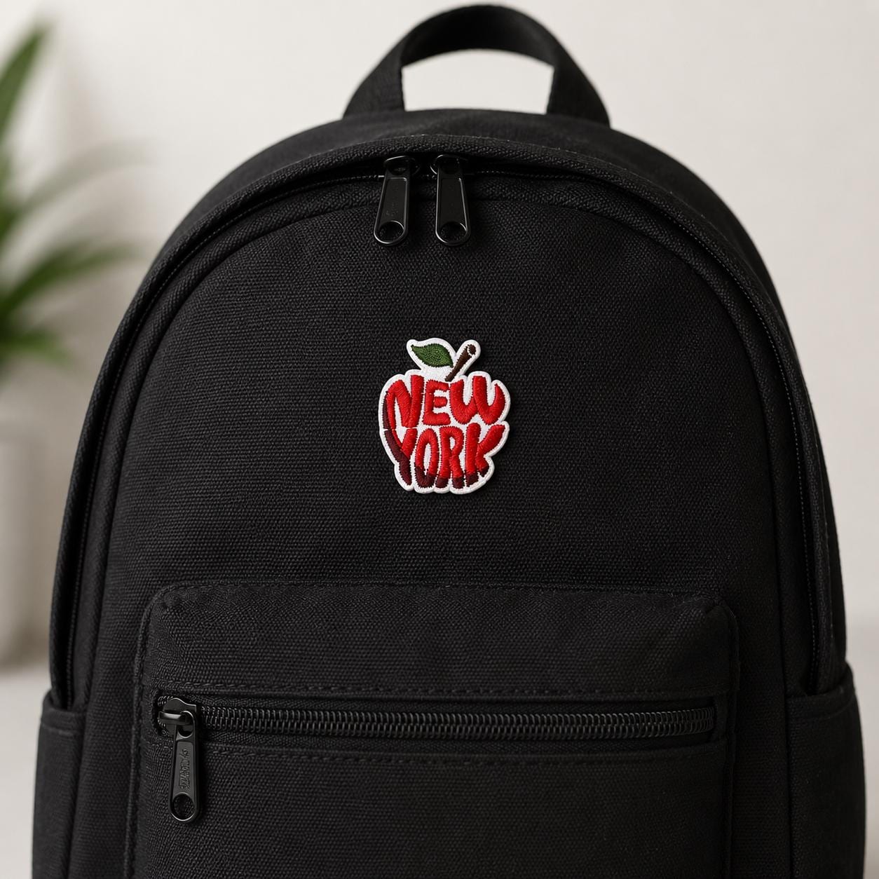 New York Apple Embroidered Patch – NYC Big Apple Iron On Patch – Red New York Applique – Travel Souvenir Jacket Backpack Patch
