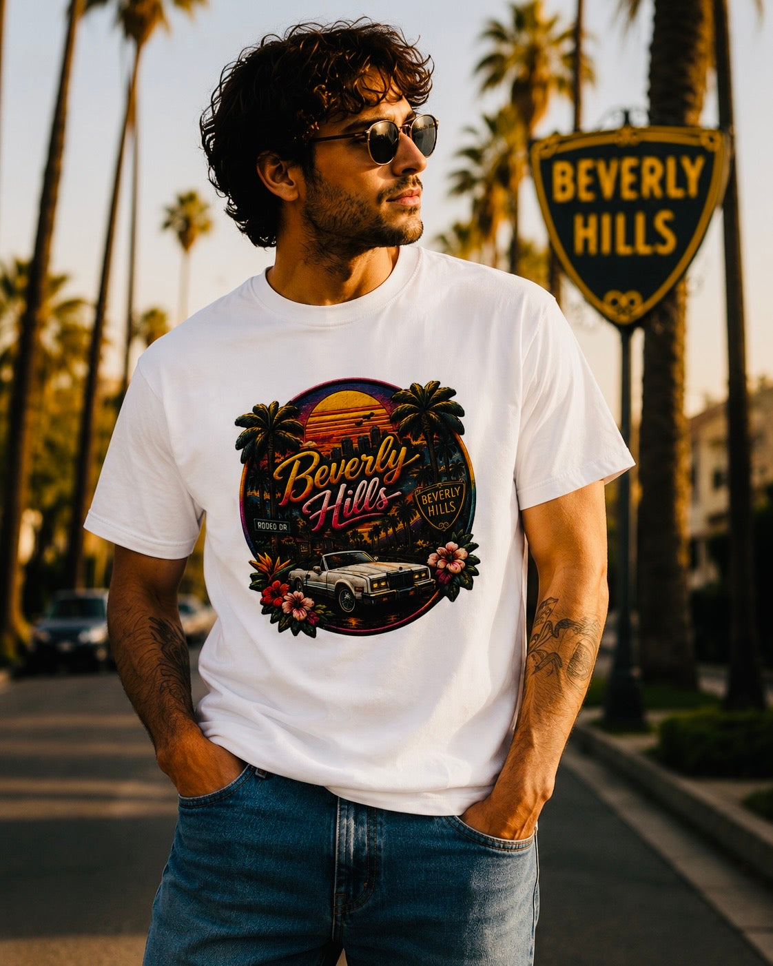 Beverly Hills T-Shirt – Unisex 100% Cotton Graphic Tee | Rodeo Drive Los Angeles Fashion Shirt (Copy)