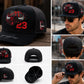 Vintage Bulls 23 Snapback Hat, Embroidered Basketball Cap, Black Red Performance Fabric
