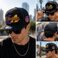 Vintage LA Hustlers Snapback Hat, Embroidered Basketball Cap, Purple Gold Streetwear