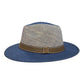 Two-Tone Blue Wide Brim Fedora Hat | Woven Straw Sun Hat, Resort Wear