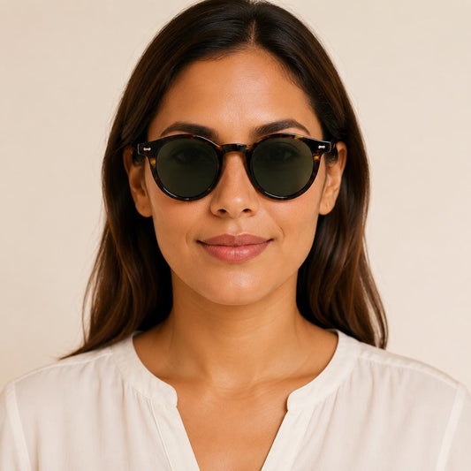 Classic Round Polarized Sunglasses | Vintage Acetate Style | UV400 Unisex Fashion Shades | Chapeau by Jess