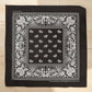 22x22 Cotton Paisley Bandana | Large Western Head Scarf, Neck Scarf