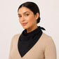 22x22 Solid Black Bandana – Plain Square Headscarf, Neck Scarf, Hair Covering & Fashion Accessory
